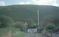The bustling metropolis that is Sugar Loaf on the Central Wales line.  The tunnel and Sugar Loaf itself are off to the right (east).<br><br>[Ewan Crawford //2002]