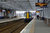 The 10.57 Central to Wemyss Bay calls on 23-3-16.<br><br>
This station (which was still gas-lit in 1964) has certainly been much improved recently.<br>
<br><br>[Colin Miller 23/03/2016]