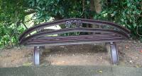 A seat made from rails at Kuranda at the end of the Kuranda (very) Scenic Railway from Cairns in Queensland to Kuranda, Australia. The journey is breathtaking!<br><br>[Brian Smith /05/2005]