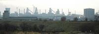 Appleby Frodingham ('Scunthorpe') Works from the east with the Foreign Ore Junction to Foreign Ore Terminal line in the foreground.<br><br>[Ewan Crawford 01/12/2004]