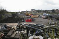 The new access point for the Cowlairs Incline and Queen Street High Level Tunnel works recently constructed at the Fountainbridge and Keppochhill Drive works depots. <br><br>[Colin McDonald 15/04/2016]