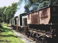 Three 03s heading for Burry Port on the Burry Port and Gwendraeth Valley Railway. Thought to be near Pontyates.<br><br>[Andrew Saunders //1982]