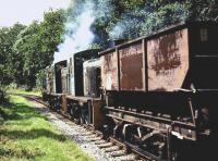 Three 03s heading for Burry Port on the Burry Port and Gwendraeth Valley Railway. Thought to be near Pontyates.<br><br>[Andrew Saunders //1982]