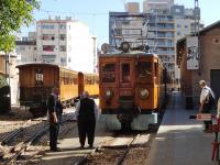 Who can resist a vintage train? This is the main station in Palma for the Ferrocarril de Sóller.<br><br>[John Thorn 17/04/2016]