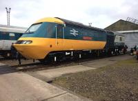 During the HST's 40th birthday party at St Philips Marsh depot, Bristol, [see image 54970] power car 43.002 was unveiled in its original service livery and new nameplates reading 'Sir Kenneth Grange', the train's industrial designer. Sir Kenneth attended the event, and made a very candid speech.<br><br>[Ken Strachan 02/05/2016]