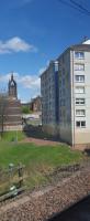 Passengers on Aberdeen and Inverness trains diverted to Glasgow Central get a momentary view of this spectacular ruin between Coatbridge Central and Langloan Jn.<br><br>[John Yellowlees 05/05/2016]