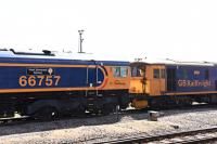 66757, 73212 and 73213 at Eastleigh.<br><br>[Peter Todd 05/05/2016]