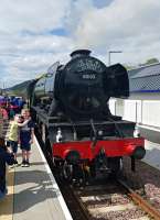 A new generation of enthusiast enjoying the Flying Scotsman at Tweedbank.<br><br>[John Yellowlees 15/05/2016]