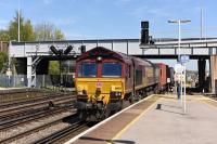 DB 66192 s/bound for the docks at Eastleigh.<br><br>[Peter Todd 05/05/2016]