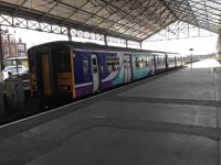 A Northern Rail train at Southport.<br><br>[Veronica Clibbery /04/2016]