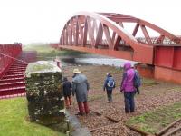 'Portrack Scottish Garden of Rails 2004'  and GSWR main line bridge over the Nith, Charles Jencks Garden of Cosmic Speculation, Portrack Ho, Dumfriesshire.<br><br>[Mark Wringe 01/05/2016]