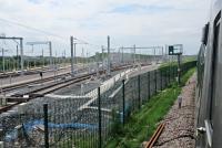 A grab shot passing the new facilities at Bristol Parkway.<br><br>[Alastair McLellan 15/05/2016]