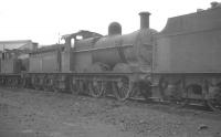 Ex-Midland Johnson 3F 0-6-0 43637 in the sidings at Sheffield Brightside in May 1961.<br><br>[K A Gray 27/05/1961]