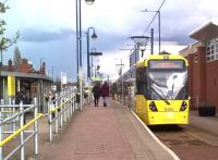 I'm afraid I can't see Neddy Seagoon anywhere. The brick building on the right is the station shop, kindly supplied by some company called Morrisons. <br><br>[Ken Strachan 16/04/2016]