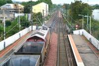 Westbound coal empties passing through Slateford station in September 2006 about to cross the bridge over Slateford Road. [Ref query 9853]<br><br>[John Furnevel 26/09/2006]