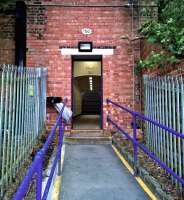 The back entrance to Warwick station - clearly proof against Dalek invasions. Seen here on 13 May 2016. [Ref query 47706] <br><br>[Ken Strachan 13/05/2016]
