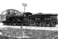 62267, a LNER D40, on the harbour wall at Lossiemouth, Morayshire. Date unknown, certainly early 50's. Thought to be a Neville Stead photograph.<br><br>[Peter Todd Collection //]