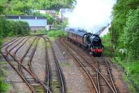 Black 5 No.44871 has just passed Fort William Junction on the way to Mallaig with The Jacobite .<br><br>[John Gray 25/05/2016]