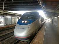 Amtrak ACELA Express train 2158, the 08.55 Washington Union to Boston South seen at Washington Union Sta just before departure.<br><br>[Mark Poustie 18/06/2015]