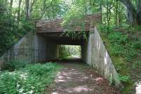 Morriston Overbridge south of Culzean, constructed in the same manner as Alloway Tunnel. View looks south.<br><br>[Colin Miller 02/06/2016]