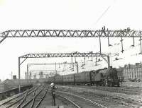 Kipps based Gresley V3 2-6-2T 67618 photographed passing Kelvinhaugh Junction on 14 July 1961 at the head of an Anniesland - Airdrie train.<br><br>[G H Robin collection by courtesy of the Mitchell Library, Glasgow 14/07/1961]