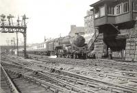 The <I>'Granite City'</I> leaving Glasgow's Buchanan Street station for Aberdeen on 11 July 1955 behind Standard class 5 4-6-0 73006.  <br><br>[G H Robin collection by courtesy of the Mitchell Library, Glasgow 11/07/1955]