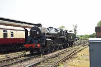 BR Standard class 5 73082 running round its train at Sheffield Park on 5 June 2016.<br><br>[Peter Todd 05/06/2016]