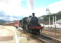 Ivatt 2MT 2-6-0 no 46512 about to depart from the Strathspey platform at Aviemore on 13 May 2002.<br><br>[John Furnevel 13/05/2002]