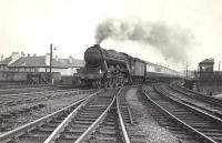 A Glasgow - Edinburgh express passes Cowlairs West Junction on 18 May 1954 behind Haymarket A3 Pacific 60057 <I>Ormonde</I>. <br><br>[G H Robin collection by courtesy of the Mitchell Library, Glasgow 18/05/1954]