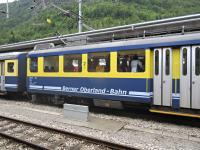 A BOB train (Berner Oberland Bahn) at Interlaken.<br><br>[John Yellowlees 08/06/2016]