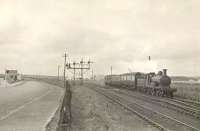 D40 4-4-0 62272 approaching Fraserburgh on 5 July 1950.<br><br>[G H Robin collection by courtesy of the Mitchell Library, Glasgow 05/07/1950]