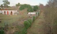 View east over the site of Drum station showing the two platforms.<br><br>[Ewan Crawford 04/02/1997]