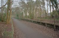 View east over Bieldside station in 1997. No buildings, but at least the platforms remain.<br><br>[Ewan Crawford 04/02/1997]