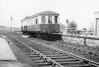 Scene at Goldsborough station on the Leeds - Harrogate – York line in the late 1930s with a Sentinel steam railcar approaching from the Knaresborough direction. The example featured here is thought to be no 51912 <I>Rising Sun</I>. [See image 19060] [Ref query 4687]<br><br>[Dougie Squance (Courtesy Bruce McCartney) //]