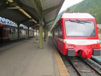 The 1,000 mm (3 ft 3 3⁄8 in) metre gauge Chemin de Fer de Martigny au Châtelard and Ligne de Saint Gervais - Vallorcine make an end to end connection here.<br><br>[John Yellowlees 23/06/2016]