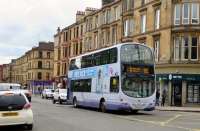 In Byres Road at Hillhead an outer circle replacement bus - note the display.<br><br>[Colin Miller 05/07/2016]