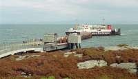 MV Iona calling at Coll Pier in 1993.<br><br>[Ewan Crawford /08/1993]