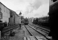 Ex GWR 4-6-0 no. 7819 backs off a train that has arrived at Bridgnorth on the Severn Valley Railway before running round.<br><br>[John McIntyre //]