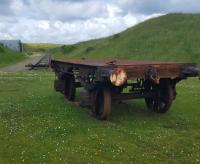 Flatbed wagon on the Lyness Submarine Base railway.<br><br>[John Yellowlees 03/07/2016]