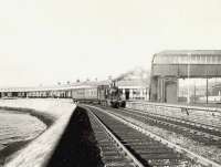 Class C14 4-4-2T 67460 stands alongside the Pier platform at Craendoran station on 26 October 1957 with the Arrochar push-pull train.   <br><br>[G H Robin collection by courtesy of the Mitchell Library, Glasgow 26/10/1957]