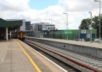The new platform 8 is currently taking shape at Cardiff Central. This is the view on 11 July 2016 looking back from the west end of platform 7.<br><br>[Alastair McLellan 11/07/2016]