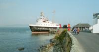 MV Saturn on an all day excursion from Glasgow to East Loch Tarbert in 1996. The car deck was laid out with plastic tables and chairs and fortunately the weather held.<br><br>[Ewan Crawford //1996]