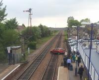 Extension to the car park at Brough station. By the time we got off the train and walked back 3 coaches this car had arrived on the track behind the train. The hole in the fence has now been repaired.<br><br>[Hugh McLellan 27/05/2016]