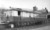 LNER Sentinel steam railcar no 39 <I>Protector</I> stands at Langholm in the 1930s.<br><br>[Dougie Squance (Courtesy Bruce McCartney) //]