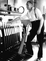 Scene inside Galashiels signal box on 10 June 1968, with signalman Adam Paton on duty.<br><br>[Dougie Squance (Courtesy Bruce McCartney) 10/06/1968]