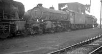 Scene in the yard at Frodingham shed, Scunthorpe, on 27 May 1961. In the centre is K1 2-6-0 62035. <br><br>[K A Gray 27/05/1961]