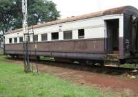 A 1st class coach on display at the Kenya Railway Museum in Nairobi.<br><br>[Alistair MacKenzie 07/03/2014]
