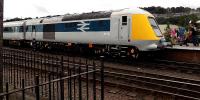 Penzance, Plymouth or Weston-Super-Mare in the early 1970's? Holiday makers and enthusiasts alike hurry to board their first ever experience of a prototype HST - departing Bo'ness, July 23rd 2016!<br><br>[Clive Meredith 23/07/2016]