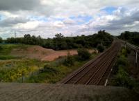 Something I honestly never thought I would see in my lifetime - work starting on restoration of the bridge carrying the GCR over the MR at Loughborough. This is the North side of the MR.<br><br>[Ken Strachan 03/08/2016]