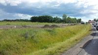 A view of the new alignment and the North portal (right background) of the new cut and cover tunnel under Gamla Uppsala. The railway alignment has partly taken over the previous highway alignment. This in turn was, a thousand years ago, what now appears to have been a pagan ceremonial colonade in the vicinity of the infamous Uppsala pagan temple site. The new double track railway, which takes trains away from the historic area and eliminates 3 level crossings, is due to open in autumn 2017.<br><br>[Charlie Niven 05/07/2016]